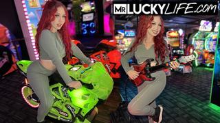 Redhead Gamer Girl Blows Dick