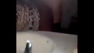 Bent a busty ebony over the sink