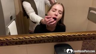 Having sex in the public bathroom is fun